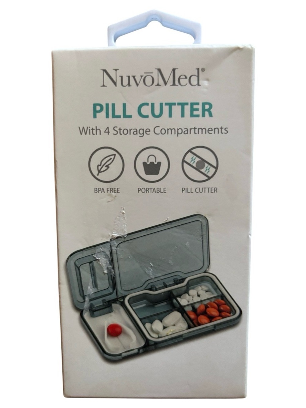NuvoMed | Pill Cutter With 4 Storage Compartments Portable Great For Travel NWT